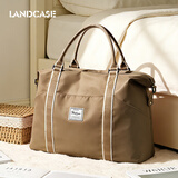 Landcase 手提旅行包女大容量健身包游泳瑜伽包收纳行李包袋 4095卡其大号