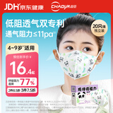超亚 低呼吸阻力医用外科口罩一次性儿童3d立体口罩防过敏防尘20只