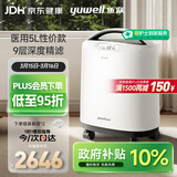 鱼跃医用分子筛制氧机5升L吸氧机家用老人医用级孕妇呼吸雾化8F-5CW