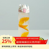 乐扣乐扣（LOCK&LOCK）人鱼线塑料运动水杯便携水壶夏天带提手男女水杯子700ML淡粉色