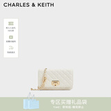 CHARLES&KEITH经典菱格链条小方单肩斜挎包包女包生日女神节礼物CK2-70160131 Cream奶白色 小包