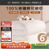 源生活 棉花被子 100%新疆纯棉被 单人春秋被芯垫盖两用被 6斤180*200cm