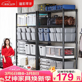 溢彩年华 置物架落地货架子储藏室家用仓储物架客厅五层架厨房收纳架2031