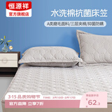 恒源祥A类床笠单件夹棉加厚席梦思床垫保护罩防尘床单床罩床套 水洗棉夹棉抗菌床笠-商务灰 200cm*180cm 【适合4-25cm床垫】