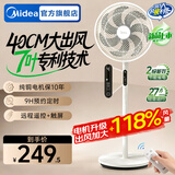 美的（Midea） 电风扇家用远距离大风量落地扇空气循环智能遥控摇头电扇宿舍轻音低噪立式节能风扇 【风量提升 电机升级】遥控定时（新品）