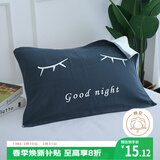 艾薇 枕巾学生宿舍加大加厚纱布枕巾简约枕头巾一个装 睫毛 50*80cm