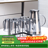 格娜斯玻璃喝水杯子套装家用客厅家庭泡茶杯杯具待客高级感高颜值高档