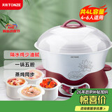 天际（TONZE）电炖锅 电炖盅 隔水炖锅 煲汤锅炖汤锅 熬粥养生锅 煮粥锅 蒸炖一体 白瓷5胆 DGD40-40DWG 4L