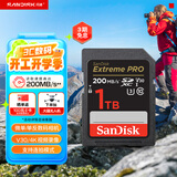 闪迪（SanDisk）1TB SD内存卡 4K V30 U3 C10 相机存储卡 读速200MB/s 写速140MB/s 微单/单反相机内存卡