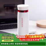 乐扣乐扣（LOCK&LOCK）不锈钢保温杯情侣学生水杯菲特旋转盖轻量杯450ml白红 LHC4131WR