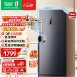 容声（Ronshen）240L立式冰柜家用主动除菌双变频风冷无霜电脑精控一级节能小冰箱BD-240WPRSY国家补贴