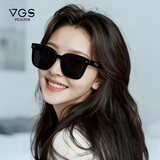 威古氏（VEGOOS）墨镜男女太阳镜防紫外线UV400大框开车专用眼镜6259 暗夜黑升级