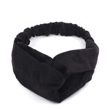 KASIYU 韩版时尚鹿皮发箍女洗脸发带洗漱化妆头箍女运动束发带发松紧带发饰百搭款头巾 黑色
