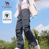 骆驼（CAMEL）休闲裤女士工装裤户外防泼水宽松阔腿直筒百搭新款伞兵运动裤子