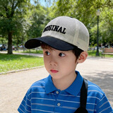 浩冠（HAOGUAN）儿童防晒帽男孩夏季男童网眼帽子2026鸭舌帽遮阳帽宝宝男宝棒球帽