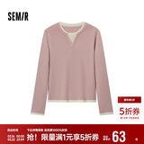 森马（Semir）森马毛衣女短款假两件含羊毛针织衫24冬新款保暖内搭109724107015