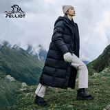 伯希和（Pelliot）【赵露思同款】极光MAX鹅绒长款羽绒服女款冬防风外套12340806黑S
