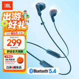 JBL TUNE 235BT 半入耳式蓝牙耳机 颈挂式耳机 防水设计免提通话 超长续航快充 开学 送朋友礼物 蓝色