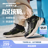 Skechers斯凯奇儿童秋冬休闲男女童二棉鞋轻质加绒保暖靴405222L/302583L 男童/黑色/绿色/BKGR 31