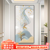 墨派（Mopai）入户玄关装饰画竖版轻奢走廊过道背景墙壁画现代简约免打孔 一鹿向前 80*160cm晶瓷+铝合金边框