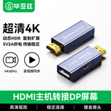 毕亚兹 hdmi转接dp线公转母转接头高刷高清转换器台式机笔记本外接显示器4K60主机转接dp1.4屏幕