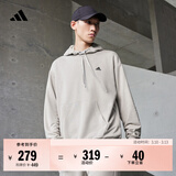 adidas休闲加厚毛圈连帽卫衣套头衫男女秋冬阿迪达斯官方轻运动   金属灰   S