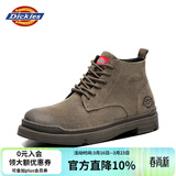 Dickies高帮男靴厚底马丁鞋男士靴子潮男女靴情侣鞋 驼色 44 