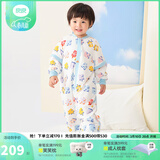 良良（liangliang）婴儿睡袋夏季空调房防踢被宝宝纯棉可拆袖儿童睡袋 拼图蓝·寒冬款【适合10-15℃】 L（建议身高80-95cm）
