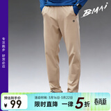 必迈（bmai）新款跑步轻弹抓绒长裤腰包款防风保暖训练运动裤通勤训练长裤 浅卡其 2XL 女