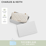 CHARLES&KEITH质感菱格链条小方钱包女包包女包生日礼物女神节礼物CK6-10680924 Cream奶白色 XS
