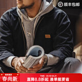 马登工装底特律猎装夹克男美式复古J001巴恩风翻领谷仓外套春季新款 黑色 【男士休闲外套/高级感痞帅/底特律变人】 XL