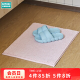 NITORI宜得利家居 家用卫生间垫子门口地垫雪尼尔吸水防滑浴室垫 粉红 80cm*50cm 1件数
