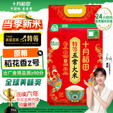 十月稻田 当季新米 特等五常大米 绿色食品 10斤(溯源 原粮稻花香2号 5kg)