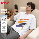 班尼路（Baleno）短袖t恤男夏季新款美式潮牌宽松纯棉五分袖上衣重磅休闲百搭衣服