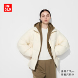 优衣库女装羽绒茄克/科技保暖外套云感羽绒469901 01 乳白色 2XL /170/100B