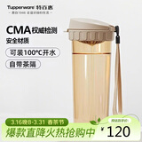 特百惠（Tupperware）茶韵500ml塑料杯男女士学生运动水杯子大容量泡茶杯 奶茶棕