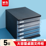 晨光（M&G）文具5层桌面文件柜 抽屉式拉手A4资料收纳柜 带索引标签 办公用品  黑色单个装ADM95296
