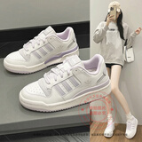 阿迪达斯（adidas）三叶草女鞋 26春季新款运动鞋轻便休闲鞋透气潮流板鞋时尚小白鞋 奶紫冰蓝-时尚/新到货/主推 37