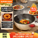 苏泊尔（SUPOR）电炒锅 电煮锅 电火锅 电蒸锅 家用多功能炖煮一体4L炒菜蒸煮插电多用途锅 CJ28A615