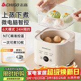 志高（CHIGO）煮蛋器 蒸蛋器 温泉蛋机 智能定时自动断电 煮鸡蛋神器溏心蛋茶叶蛋 小型蒸锅早餐一体机NE-250A
