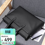 POLO公文包男士头层牛皮商务手提包男公事包14/15.6英寸笔记本电脑包