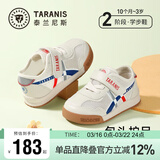 泰兰尼斯春季学步鞋男宝宝鞋子女童婴儿鞋透气软底机能鞋 白蓝 26码