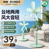 中联落地扇zolee电风扇家用台式遥控静音客节能厅立式不可摇头学生宿舍迷你风扇电扇安全语音声控 豆绿色扇面直径400MM