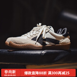 马登箭头德训鞋子男春夏透气平底休闲板鞋复古阿甘小白鞋网面运动鞋 米白色 【男士休闲鞋/鞋子男款/男鞋春秋款/情侣鞋】 39 男码-偏大一码