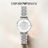 阿玛尼Armani名表手表女士满天星镶钻防水时尚情人节礼物女腕表AR11223 AR1925纯银色满天星 32mm