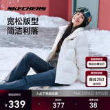 斯凯奇2025冬季保暖时尚百搭男女同款羽绒外套P423U038