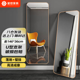 星恺（XINGKAI） 穿衣镜 全身镜家用卧室试衣镜网红壁挂落地镜子JY89金146*36