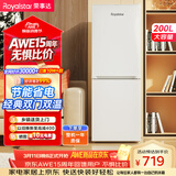 荣事达（Royalstar）200升小冰箱小型家用出租房办公室宿舍双开门两门双门二门电冰箱节能省电低音白色R200