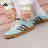 adidas「T头鞋」VL COURT复古休闲板鞋德训鞋男女阿迪达斯轻运动   浅闪光蓝/棕色/淡绿 (推荐女生买小半码)   36.5