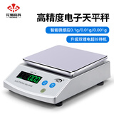 花潮高科（Hochoice）电子天平秤0.01g/0.001g高精度珠宝克秤实验室精密称重电子秤 【方盘】1.2KG/0.1g